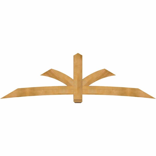 Ekena Millwork Davenport Timber Gable Bracket, Western Red Cedar, 108"W x 31 1/2"H x 4"D x 6"F, 7/12 Pitch GBW108X31X0406DAV00RWR - main